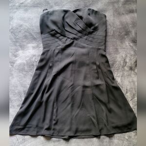 Elegant Black Strapless Mini Dress